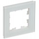 BRITE Рамка 1-ая РУ-1-2-Бр стекло белый матовый  BR-M12-G-31-K01  IEK