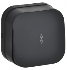 GLORY Выключатель 1-клавишный проходной о/у 10А ВСп10-1-0-ХЧм черный матовый  EVH12-K02M-10  IEK