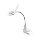 Лупа настольная 3D+12D с подсветкой 60 LED, прищепка, белая  31-0244  REXANT