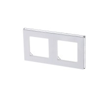 ABB Levit Белый / дымчатый чёрный Рамка 2-ая  3901H-A05020 62W  2CHH015020A6062  ABB