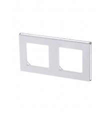 ABB Levit Белый / дымчатый чёрный Рамка 2-ая  3901H-A05020 62W  2CHH015020A6062  ABB
