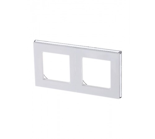 ABB Levit Белый / дымчатый чёрный Рамка 2-ая  3901H-A05020 62W  2CHH015020A6062  ABB