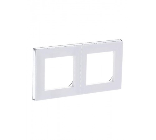 ABB Levit Белый / дымчатый чёрный Рамка 2-ая  3901H-A05020 62W  2CHH015020A6062  ABB