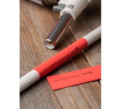 Термоусаживаемая трубка ТУТ нг 14/7 красная EKF PROxima  tut-14-r-1m  EKF