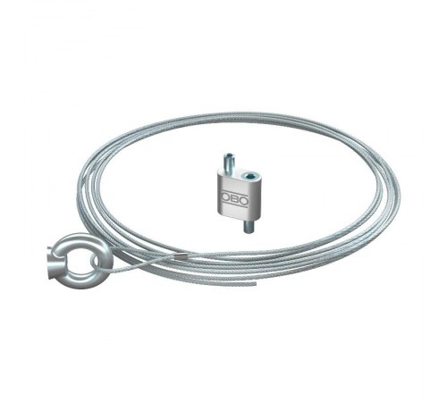 Подвес тросовый QWT RO 2 3M G с рым-гайкой М6 и фиксатором, 2,0х3000 мм ( QWT RO 2 3M G )  1450927  OBO Bettermann