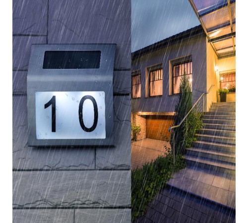 ERAFS048-09 Номер дома с подсветкой, на солнечной батарее, 2LED  Б0044249  ЭРА