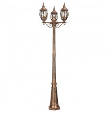 Светильник садово-парковый 8115 3*100W 230V E27 400*580*2120мм черное золото  11243  FERON