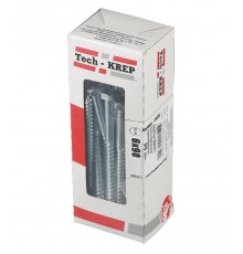 Болт DIN 571 сантехнический оцинк 6х90 (30 шт) - коробка с ок. Tech-Kr ( 0,469 кг)  126551  Tech-KREP