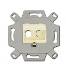 Адаптор/суппорт для RCA-разъёмов (колокольчик/тюльпан), цвет слоновая кость  0230-0-0444  2CKA000230A0444  ABB