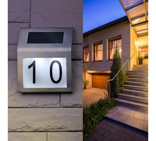 ERAFS048-09 Номер дома с подсветкой, на солнечной батарее, 2LED  Б0044249  ЭРА