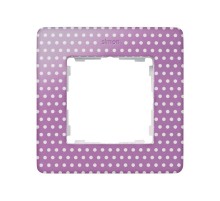 Simon 82 Рамка декоративная, 1 пост, Original, S82 Detail, розовый в белый горошек-белый  8200610-213  Simon