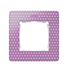 Simon 82 Рамка декоративная, 1 пост, Original, S82 Detail, розовый в белый горошек-белый  8200610-213  Simon