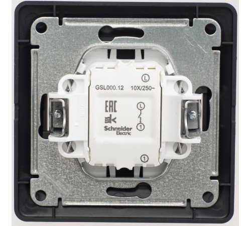 Glossa Шоколад Выключатель 1-клавишный, сх.1, 10АХ (в сборе)  GSL000812  SE