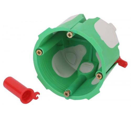 Коробка установочная  KUU-68-55-unibox двухкомпонентная универсальная зеленая 68х55мм UniBox саморезы IP30  Б0068231  ЭРА