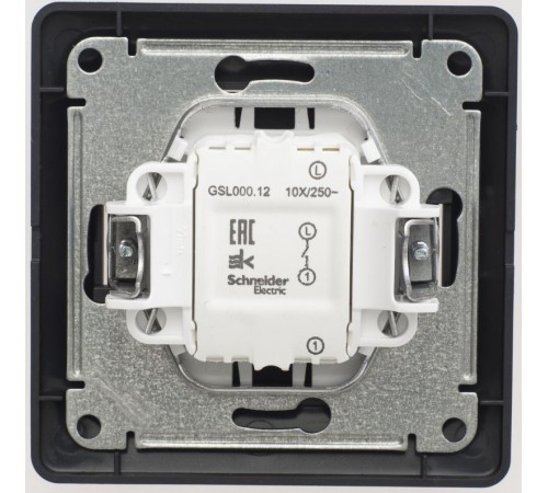 Glossa Шоколад Выключатель 1-клавишный, сх.1, 10АХ (в сборе)  GSL000812  SE