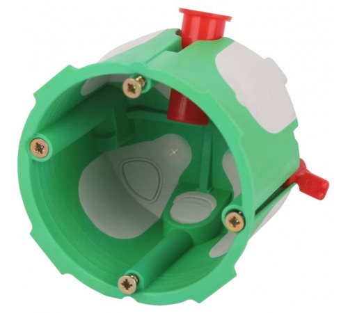 Коробка установочная  KUU-68-55-unibox двухкомпонентная универсальная зеленая 68х55мм UniBox саморезы IP30  Б0068231  ЭРА