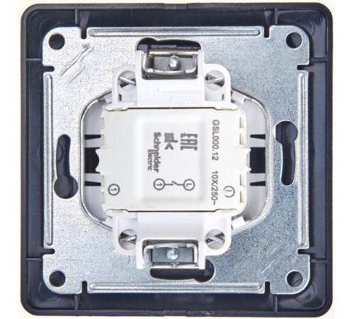 Glossa Шоколад Выключатель 1-клавишный, сх.1, 10АХ (в сборе)  GSL000812  SE