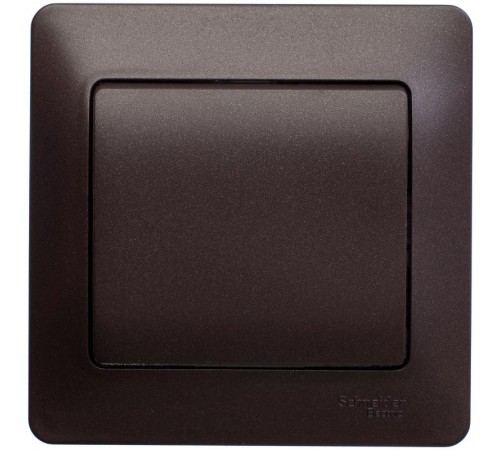 Glossa Шоколад Выключатель 1-клавишный, сх.1, 10АХ (в сборе)  GSL000812  SE