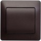 Glossa Шоколад Выключатель 1-клавишный, сх.1, 10АХ (в сборе)  GSL000812  SE