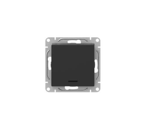 Механизм выключателя, одноклавишный, с подсветкой, чёрный Эпика EKF  UP1-SWB-14  EKF