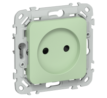 FLITE Розетка без заземления со шторками 10А РСш01-0-ФлФ фисташковый  FI-R13-10-K93  IEK