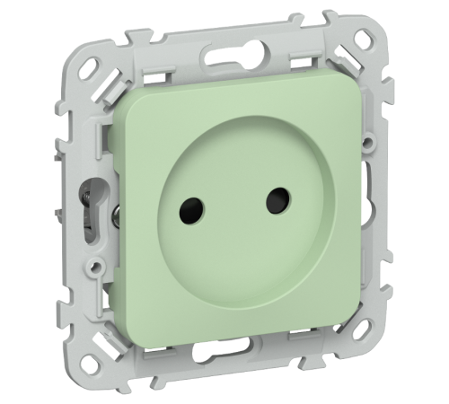 FLITE Розетка без заземления со шторками 10А РСш01-0-ФлФ фисташковый  FI-R13-10-K93  IEK