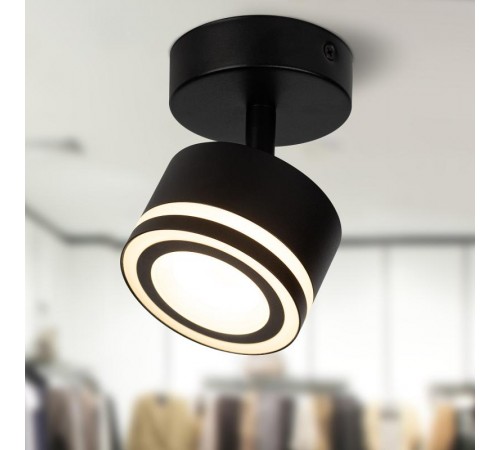 Светильник настенно-потолочный спот  OL52 BK GX53 IP20 черный  Б0059807  ЭРА