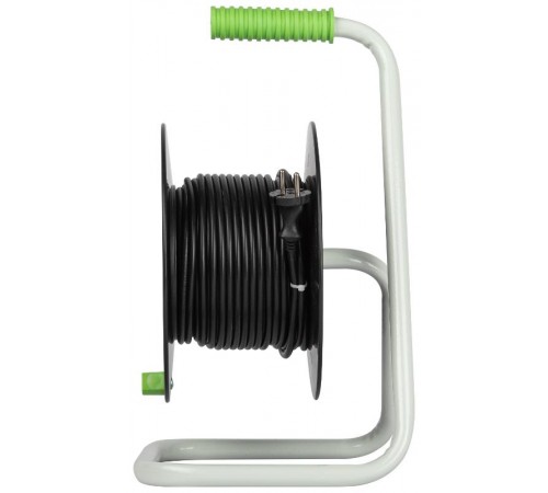 Удлинитель силовой ЭРА GREEN LINE KAT-2x1-20m Greenline на катушке пластик 4 розетки без заземления 20м ПВС 2x1мм2   Б0064997  ЭРА