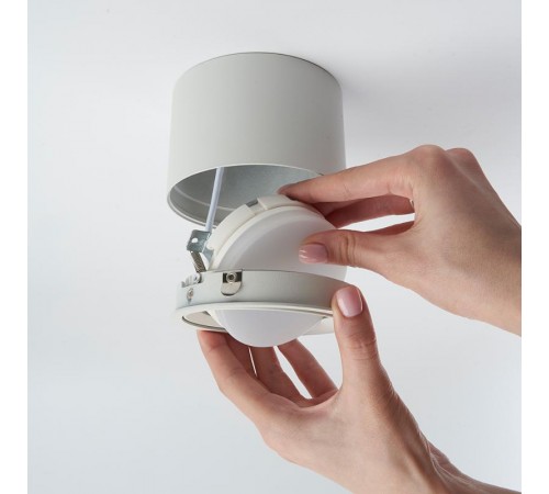 Светильник потолочный 12W, 230V, GX53, белый, HL361  41994  FERON