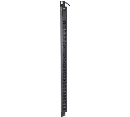 ITK PDU верт. 33U 1ф 32А 20 роз. C13 6 C19 каб. 3м IEC60309  PV22-20C13-06C19-41  ITK