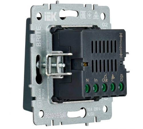 BRITE Кнопка звонка с инд. отел. 10А ВС10-1-9-БрМ мар.  BR-V14-2-10-K35  IEK