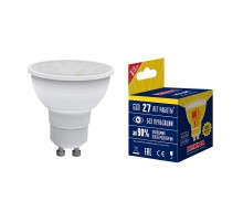 Лампа светодиодная LED-JCDR-7W/WW/GU10/NR LED. "JCDR", матовая. Серия Norma. 3000K  UL-00003838  Volpe