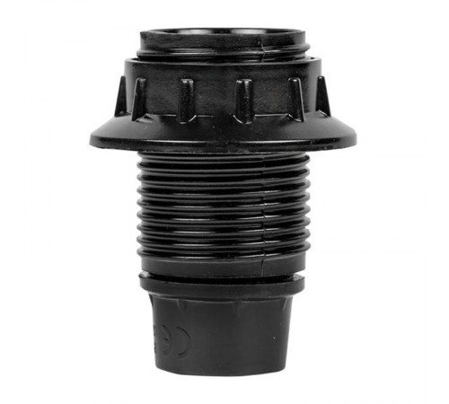 Патрон с кольцом карболитовый Е14 черный PROxima  LHC-E14-r-s  EKF