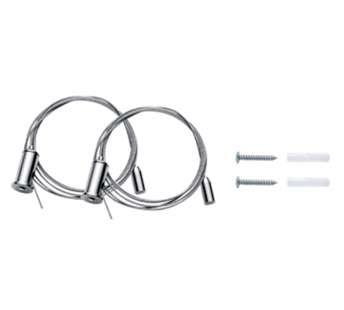 Комплект подвесов для линейного светильника PSO-02 S-2x1.0m  (трос 1м - 2 шт, саморезы - 2 шт, дюбель - 2шт)  .5059207  Jazzway