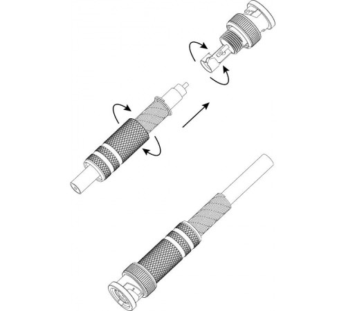 Разъем  Simple RS-BNC02 штекер BNC под винт с пружиной металл  Б0048313  ЭРА