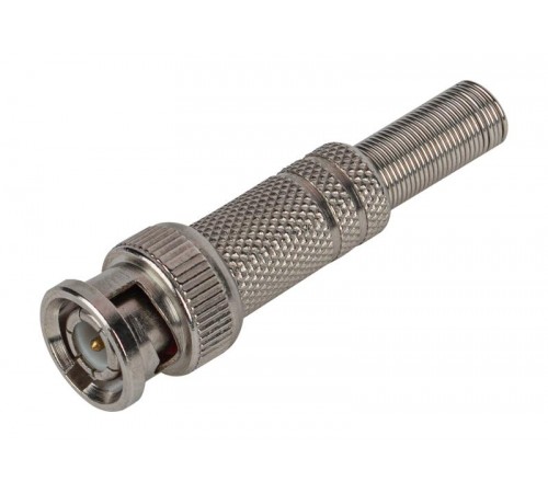 Разъем   R-BNC01 штекер BNC под винт с пружиной металл  Б0048312  ЭРА