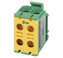 Клеммы силовые вводные КСВ  NO-224-139 двойная (KE66.3) 6-50 мм желтая/зеленая "PE"  Б0065578  ЭРА