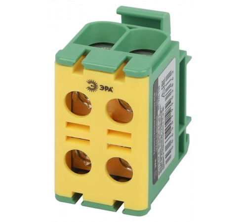 Клеммы силовые вводные КСВ  NO-224-139 двойная (KE66.3) 6-50 мм желтая/зеленая "PE"  Б0065578  ЭРА