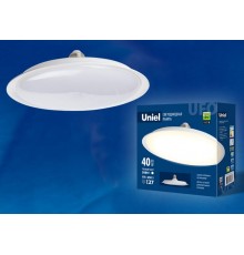 Лампа светодиодная LED-U220-40W/3000K/E27/FR PLU01WH LED мощная. "UFO", мат.. 3000К  UL-00004573  Uniel