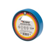 Изолента ПВХ 0.13х15 мм, 10 м, синяя  KR-09-2005  Kranz
