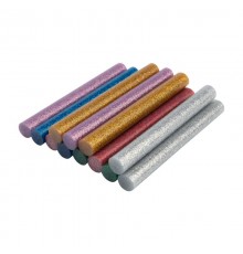 Клеевые стержни d=11,3 мм, L=100 мм, цветные с блестками (упак. 12 шт.) (блистер)  09-1235  REXANT