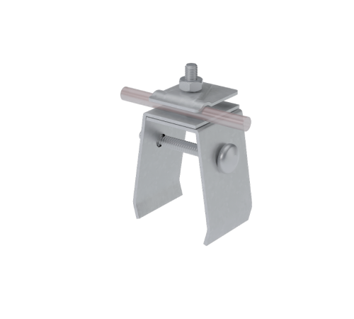 Универсальный фальцевый держатель H70 мм для прутка  5-10 мм  UFD-H70-D5-10  КМ-профиль