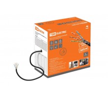 Кабель витая пара U/UTP Cat 5e 4х2х24AWG (305м) solid, PE, чёрный  SQ0107-0105  TDM