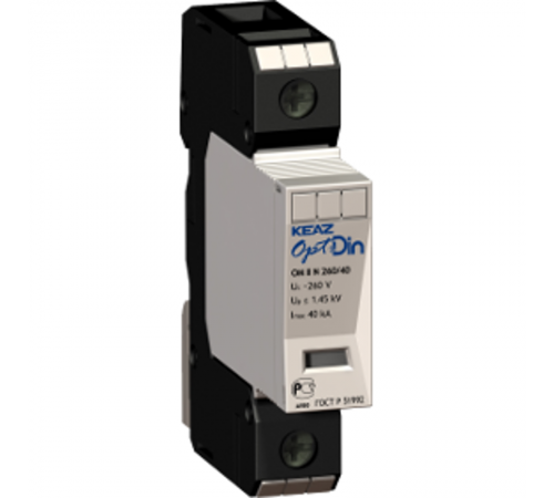 Ограничитель импульсных перенапряжений (УЗИП) OptiDin OM-II-N-260/40  114315  КЭАЗ