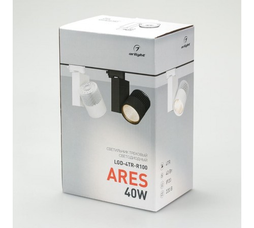 Светильник LGD-ARES-4TR-R100-40W Warm3000 (WH, 24 deg)  026378  Arlight