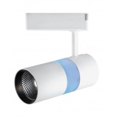 Светильник светодиодный трековый однофазный AL108, 12+5W, 1080 Lm, 35 градусов, белый, 4000К и подсветка синяя  32456  FERON