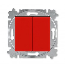 ABB Levit Красный / дымчатый чёрный Выключатель 2-кл.  3559H-A05445 65W  2CHH590545A6065  ABB