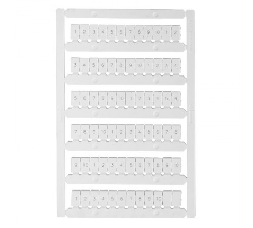 Маркировка для лазерной печати "1-10" OptiClip MC6/H/1-10  332721  КЭАЗ