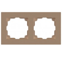 Рамка для розеток и выключателей Intro Accent 6-502-04 на 2 поста, СУ, шампань  Б0063758  Intro
