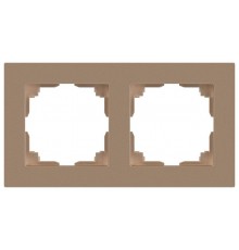 Рамка для розеток и выключателей Intro Accent 6-502-04 на 2 поста, СУ, шампань  Б0063758  Intro